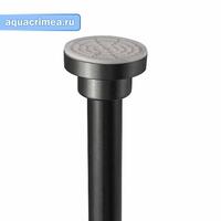 Карниз графит ПРЕМИУМ, в ванную комнату 130 х 240 см, без колец, из нерж. стали с усиленным крепл